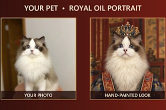 create a custom chinese royal pet portrait