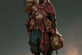 do a stunning dnd character art illustration for you