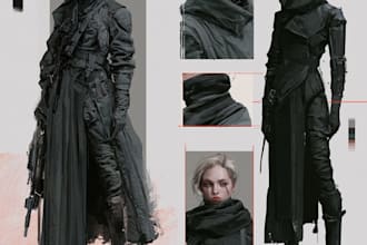 create 3d sci fi cyberpunk nfts, robot characters cyborg nft