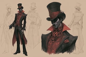 design an fantasy horror horror villain character