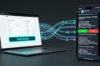 build automated telegram webhook bot for payment and deposit