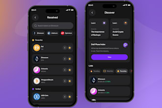 build crypto wallet app, exchange website, fintech wallet app, smart contract