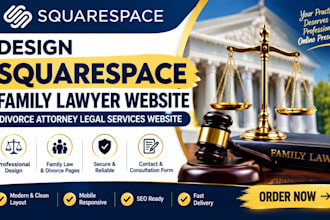 design squarespace family lawyer website divorce attorney legal services website