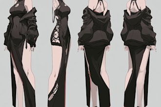 design custom character sheet or reference sheet for your oc