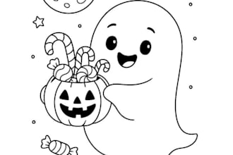 desig a professional  halloween coloring book for kids