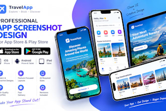 design awesome app screenshots for play store and app store