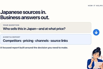 research the japanese market using native local sources