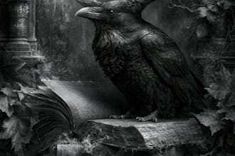 create dark fantasy illustrations
