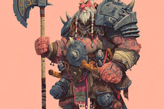 warhammer illustration based on your description