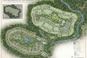 create real estate map, site plan, subdivision map, property map and master plan