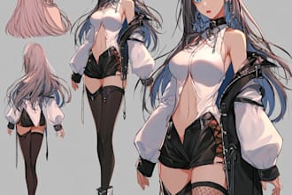 do a anime anime sheet art