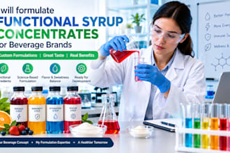 formulate functional syrup concentrates for beverage brands as a formulator