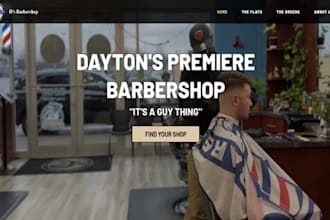 design wix barbershop website barber shop grooming hair salon barber website