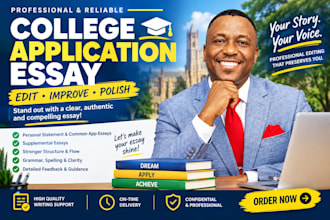help you refine, edit, your college application essay and personal statement