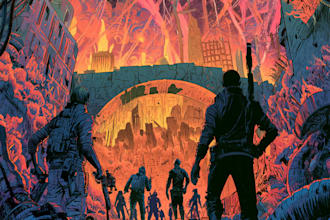 comic book illustration, comic graphic novel