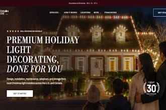 build wix christmas light installation website holiday lighting company website