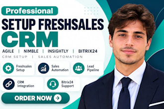 setup freshsales agile nimble insightly bitrix24 crm sales automation