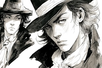 illustrate dynamic comic book characters and scenes