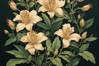 paint watercolor flowers and botanical illustrations