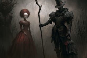 draw dark art, gothic, horror pointillism for extreme band