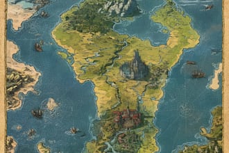 draw custom fantasy maps, vector maps and map