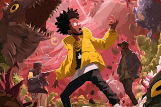 create an eye catching cartoon album cover