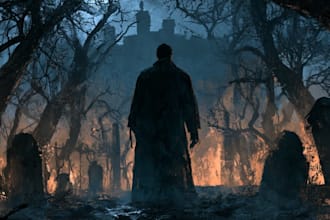 design a unique horror book cover or kindle ebook cover