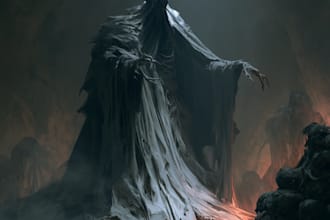 draw dark art and monsters