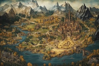 draw fantasy map illustration