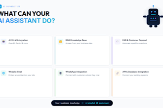 build an ai chatbot for your business faqs and orders