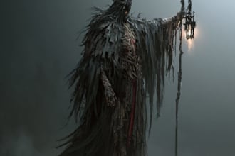 draw dark art, horror illustration, monster characters