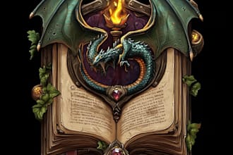 do a fantasy game logo