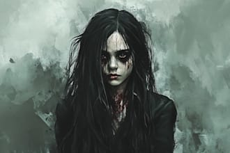 do horror character art and horror character