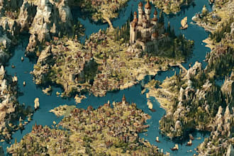 draw high detail ttrpg campaign map cartography for game masters