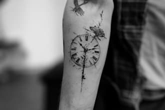 design minimalist line art tattoo illustrations