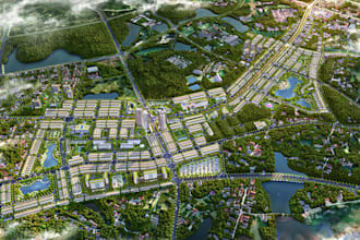 develop eco city master plan, urban map layout, planned township,cgi site visual