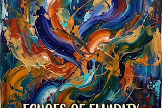 paint a unique abstract album cover art for your song or music