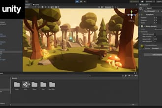 design 3d game environment, level design, props, unity game assets, game art