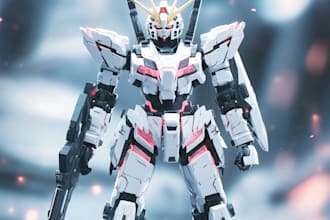 make gundam character illustration
