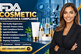 provide fda cosmetic compliance and mocra label review