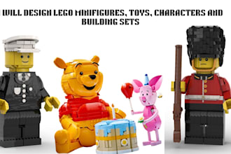 design custom lego minifigures, toys, characters and building sets in bricklink
