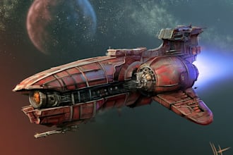 create high quality concept art for spacecraft vehicles and spaceships