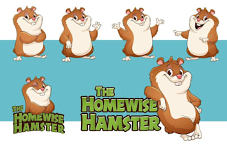 draw an eyecatchy mascot, animal cartoon character