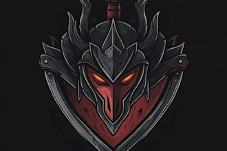 create an epic fantasy gaming logo and emblem