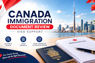 provide canada immigration document review and visa support