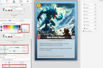 design custom card game tcg or playing cards with templates and  illustrations