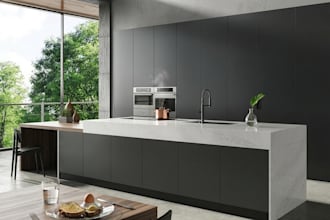 design modern handleless kitchen cabinetry, custom cabinet plans and layouts