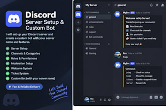 setup your discord server and create custom discord bots