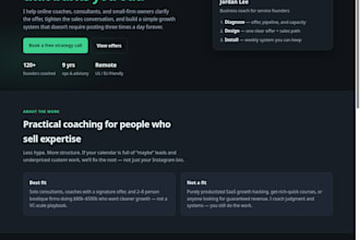 build a high converting landing page for coaches and consultants