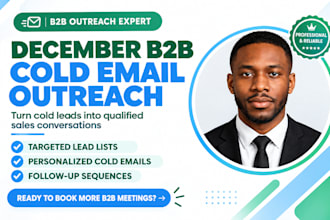 create salesblink cold email outreach for december b2b sales